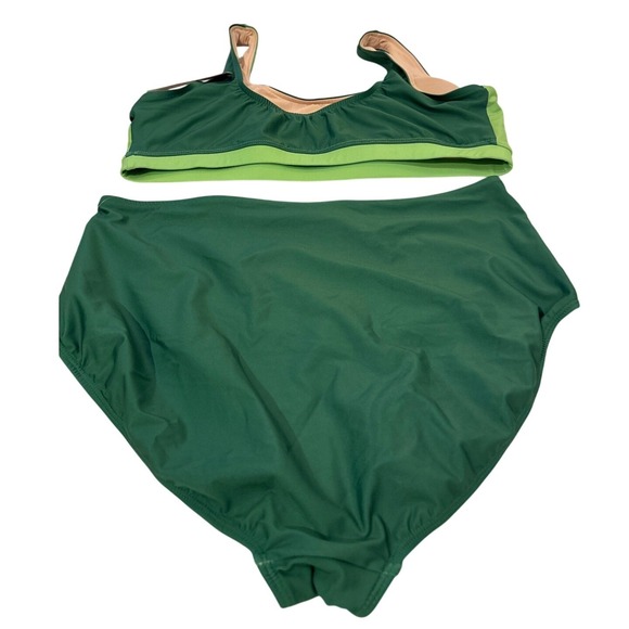 Albion Fit Pipeline Scoop Bikini Top High Waisted Bottoms, NWT, bright, sporty - Picture 2 of 6